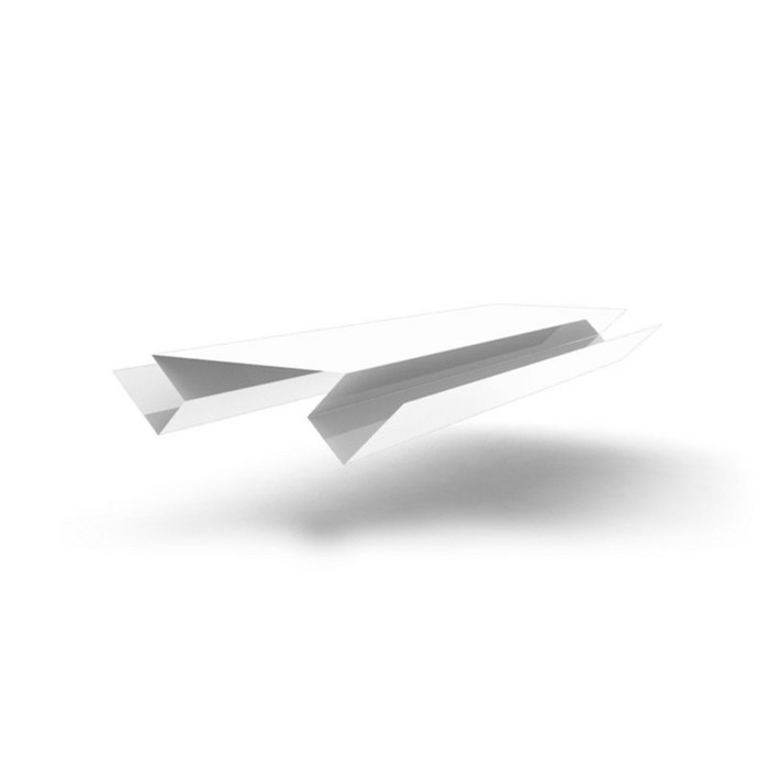 Планка угла внутреннего сложного БХ new 0,5 Satin с пленкой RAL 9003 сигнальный белый (2,5м)