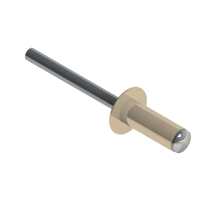 Заклёпка вытяжная Daxmer 4,8х12 RAL 1015 (500шт) нерж/нерж