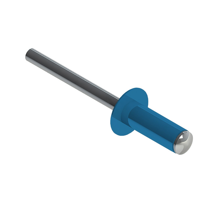 Заклёпка вытяжная Daxmer 4,8х12 RAL 5012 (500 шт) сталь/сталь