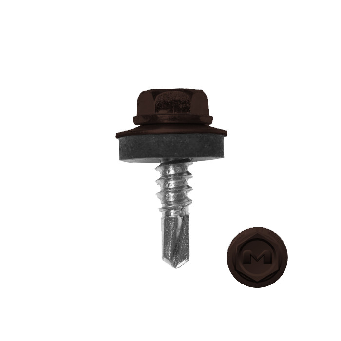 Саморез по металлу Daxmer 5,5х19 RAL 8017 (250) сверло №3